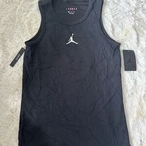 Jordan Black Sleeveless Top with Logo